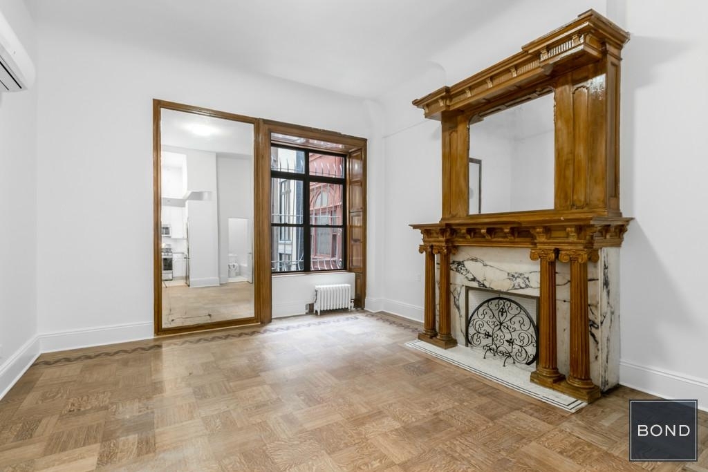 Ornate fireplace in Upper West Side apartment