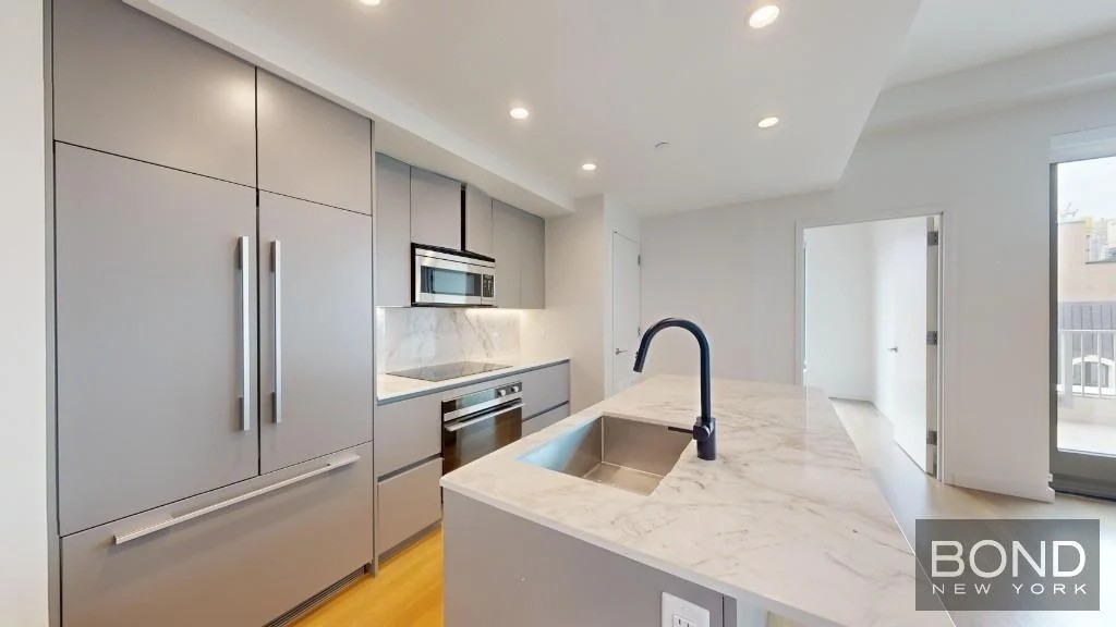 Modern kitchen in an Upper East Side apartment