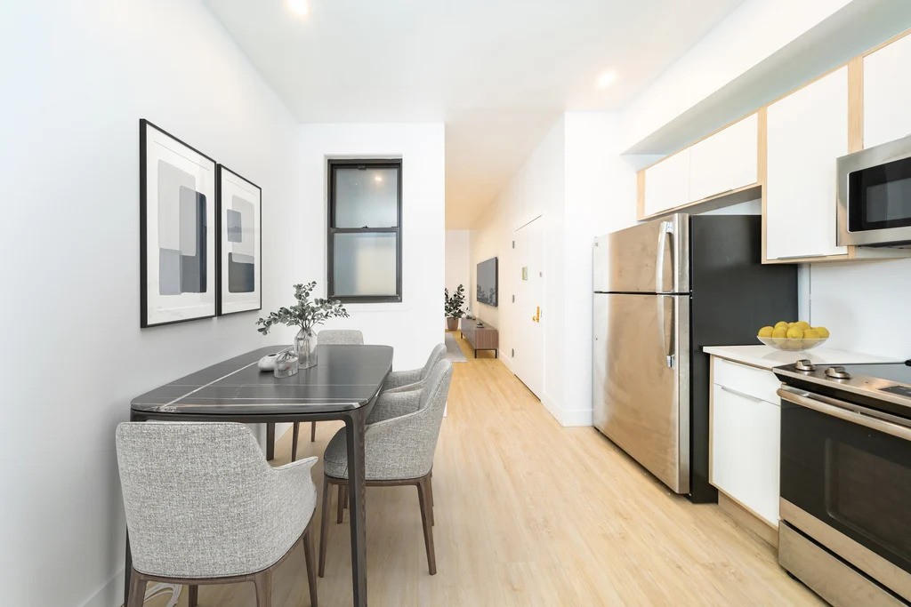 Renovated kitchen in a Brooklyn apartment