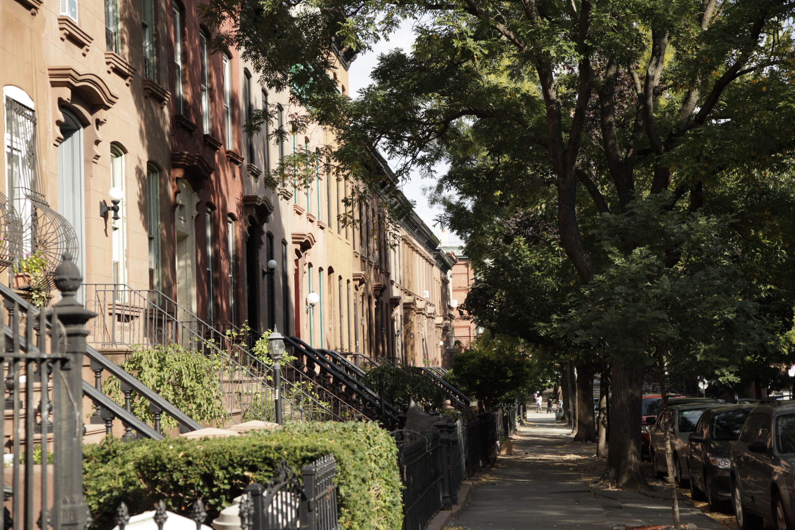 Some of Clinton Hill's trademark brownstones