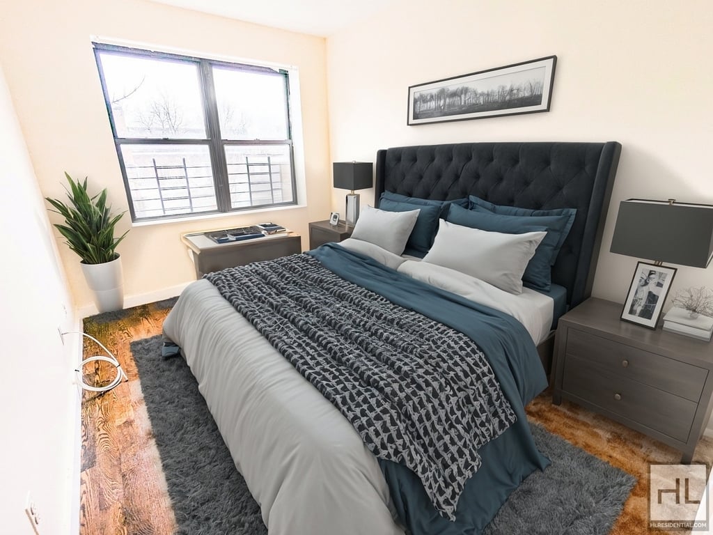 Furnished bedroom in Brooklyn apartment