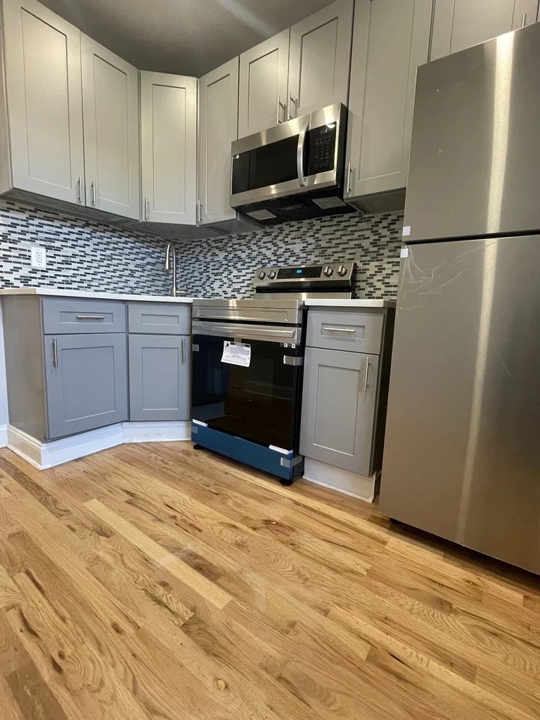 stainless steel appliances in kitchen